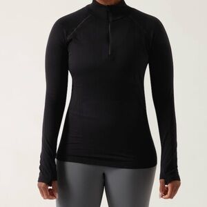 Athleta Women's Black Momentum Half-zip. M